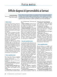Difficile diagnosi di ipersensibilità ai farmaci