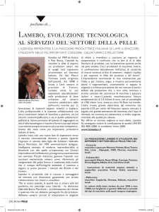 Lamebo, evoluzione tecnologica al servizio del settore della pelle