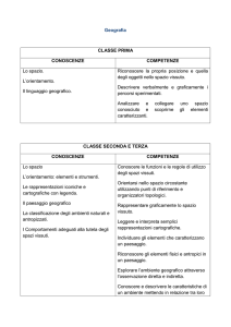 Geografia CLASSE PRIMA CONOSCENZE COMPETENZE Lo