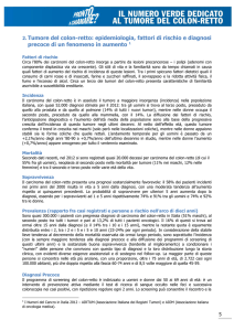 2. Tumore del colon-retto: epidemiologia, fattori di rischio e diagnosi