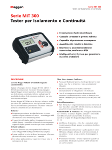 Serie MIT 300 Tester per Isolamento e Continuità