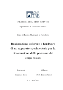Realizzazione software e hardware di un apparato