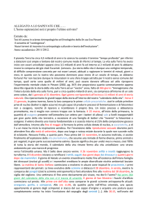 ALLEGATO A LO SAPEVATE CHE…… L`homo sapiens(cioè noi) è