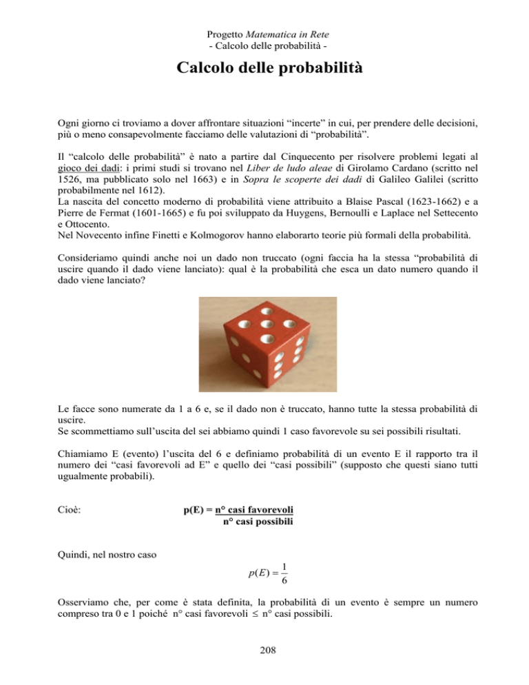 Calcolo Delle Probabilità Documento PDF