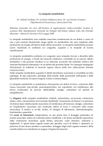 Le miopatie metaboliche