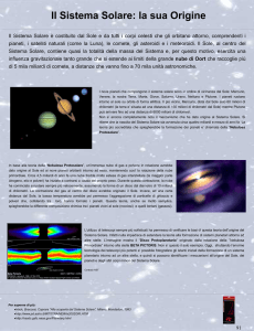Il Sistema Solare: la sua Origine
