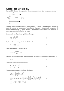 Analisi circuito RC