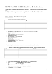 Inglese 1A-B - Scuole Cornate