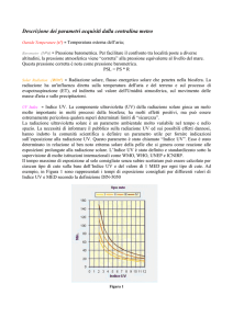 Descrizione dei parametri acquisiti dalla centralina meteo