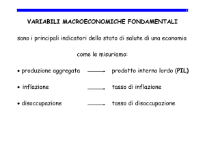 VARIABILI MACROECONOMICHE FONDAMENTALI sono i