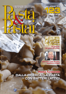 DALLA RICERCA, LA PASTA CON BATTERI LATTICI