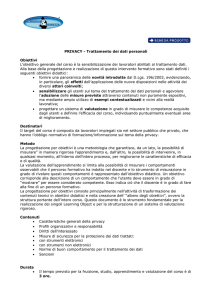 PRIVACY - Trattamento dei dati personali Obiettivi L`obiettivo