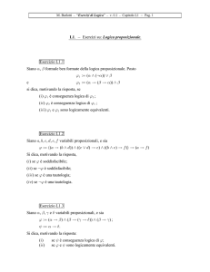 Esercizi di logica proposizionale File