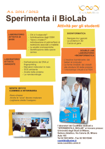 Presentazione di Sperimenta il BIOLAB