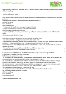 Accetto l`informativa sulla privacy.