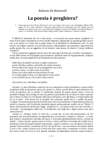 La poesia è preghiera - Parrocchia Sacro Cuore di Gesù – Torreglia