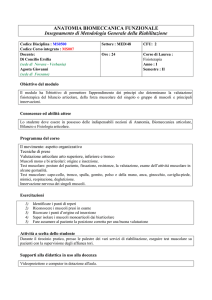 ANATOMIA BIOMECCANICA FUNZIONALE