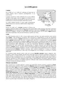 scheda sulia Civiltà greca