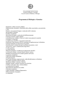 Programma di Biologia e Genetica