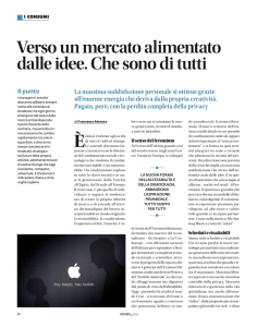 [Link] Verso un mercato alimentato dalle idee. Che sono di tutti