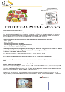 ETICHETTATURA ALIMENTARE - Settore Carni
