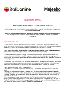 COMUNICATO STAMPA