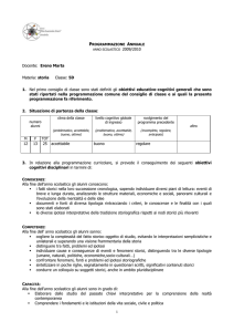 Docente: Ereno Marta Materia: storia Classe