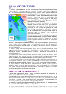 Dal 1848 all`Unità d`Italia