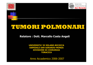Tumore polmonare - chirurgia toracica per tutti