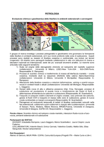 Evoluzione chimica e geodinamica della litosfera in
