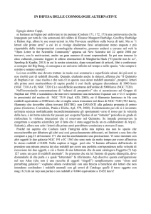 in difesa delle cosmologie alternative