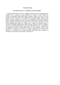 Federica Fontana Nuovi dèi per nuovi re: i Tolomei e il culto di