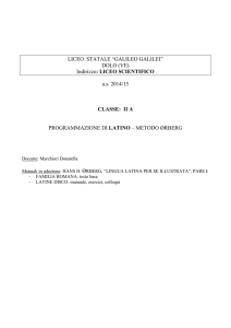 Indirizzo: LICEO SCIENTIFICO as 2014/15 CLASSE: II A