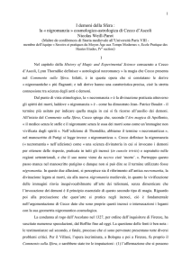 I demoni della Sfera : la « nigromanzia » cosmologico