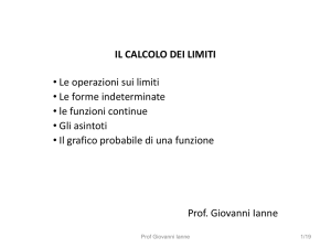Il calcolo dei limiti