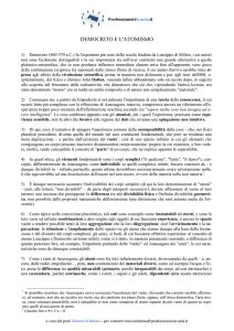 democrito e l`atomismo - Professionisti Scuola