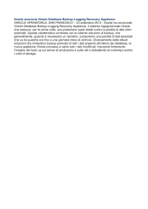 Oracle annuncia Oracle Database Backup Logging Recovery