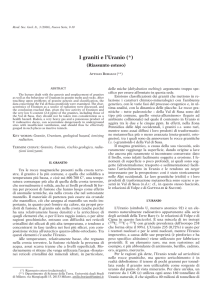 I graniti e l`Uranio - Società Geologica Italiana