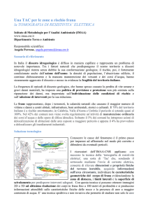 Una TAC per le zone a rischio frana