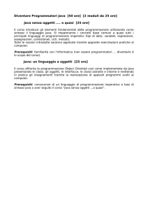 Diventare Programmatori Java [50 ore] [2 moduli da 25 ore] Java