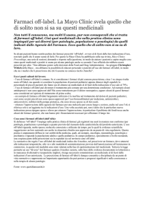 Farmaci off-label - Ordine dei Farmacisti di Cuneo