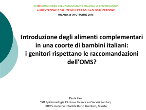 Introduzione degli alimenti complementari in una