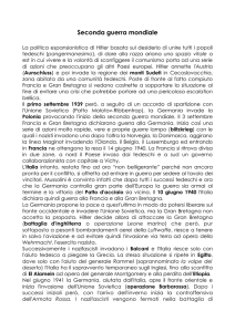 scheda sulla Seconda Guerra Mondiale