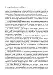 Le energie si manifestano con il Lavoro