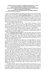 Osservazioni, errori e domande