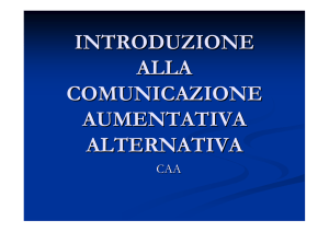 INTRODUZIONE ALLA COMUNICAZIONE AUMENTATIVA
