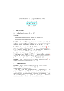 Esercitazione di Logica Matematica