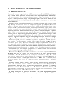 I nucleoni e gli isotopi. L`energia di legame dei - Digilander