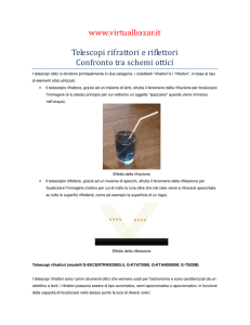 www.virtualbazar.it Telescopi rifrattori e riflettori Confronto tra