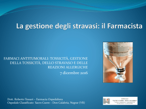 La gestione degli stravasi endovenosi di farmaci antitumorali